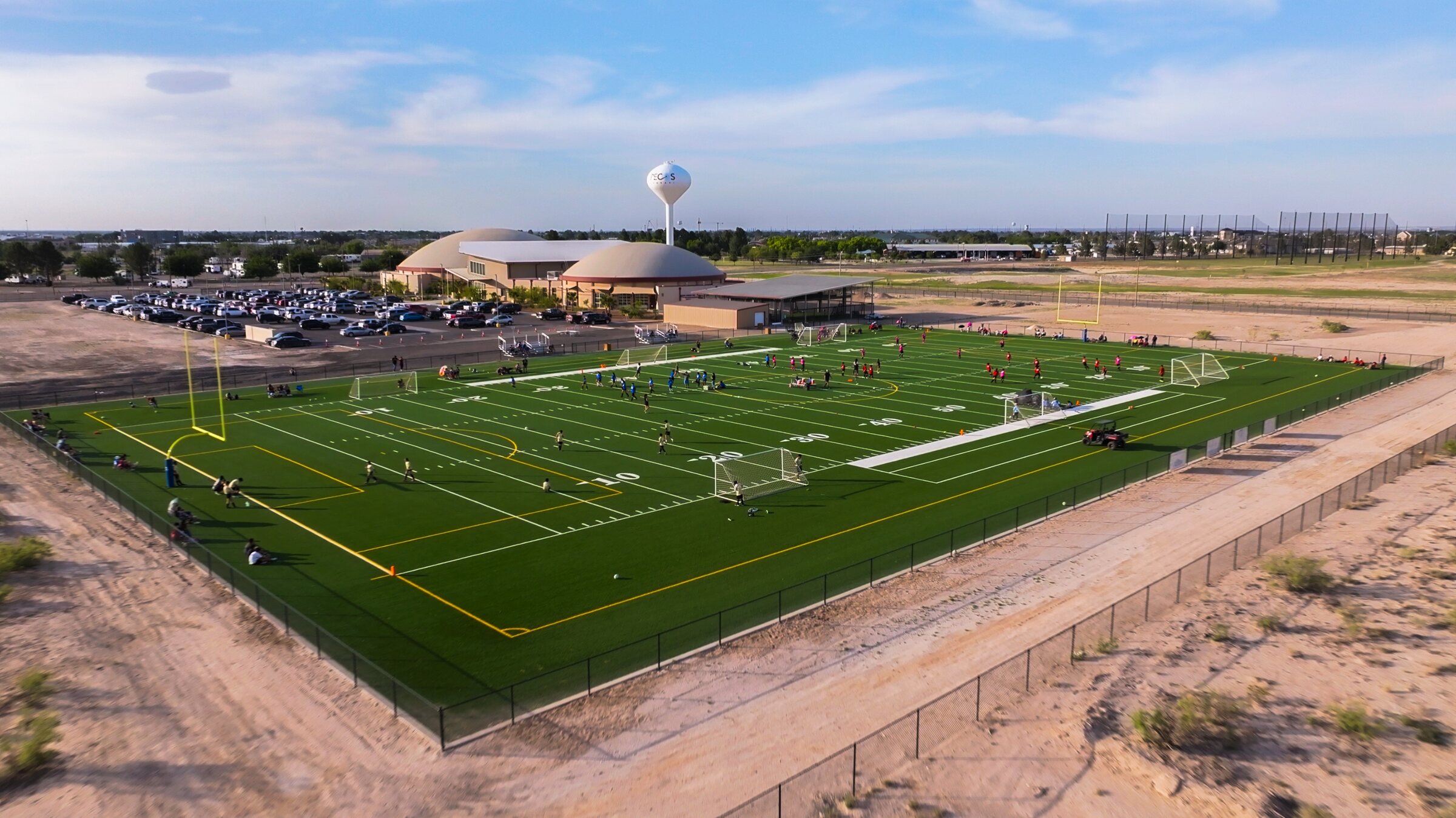 Aerial view of the Pecos sports complex